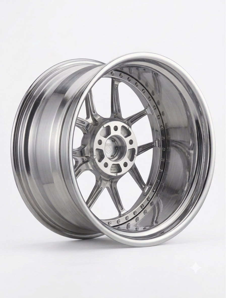 CS-Y101 Chrome forged wheel angle 3