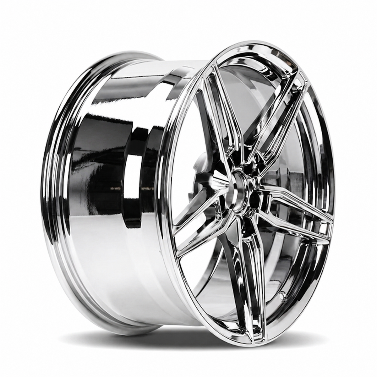 CS-Chrome Vortex wheel - AI benchmark quality studio view 1