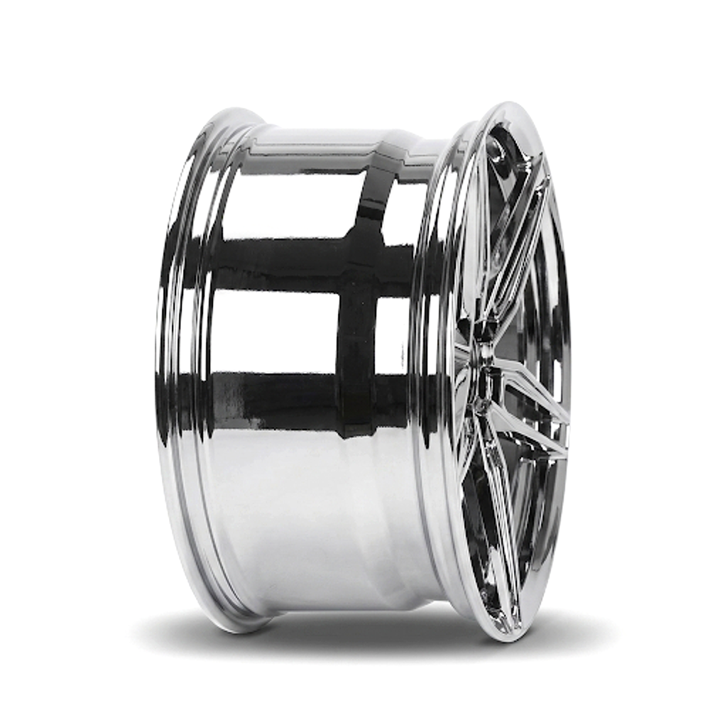 CS-Chrome Vortex premium forged wheel side angle