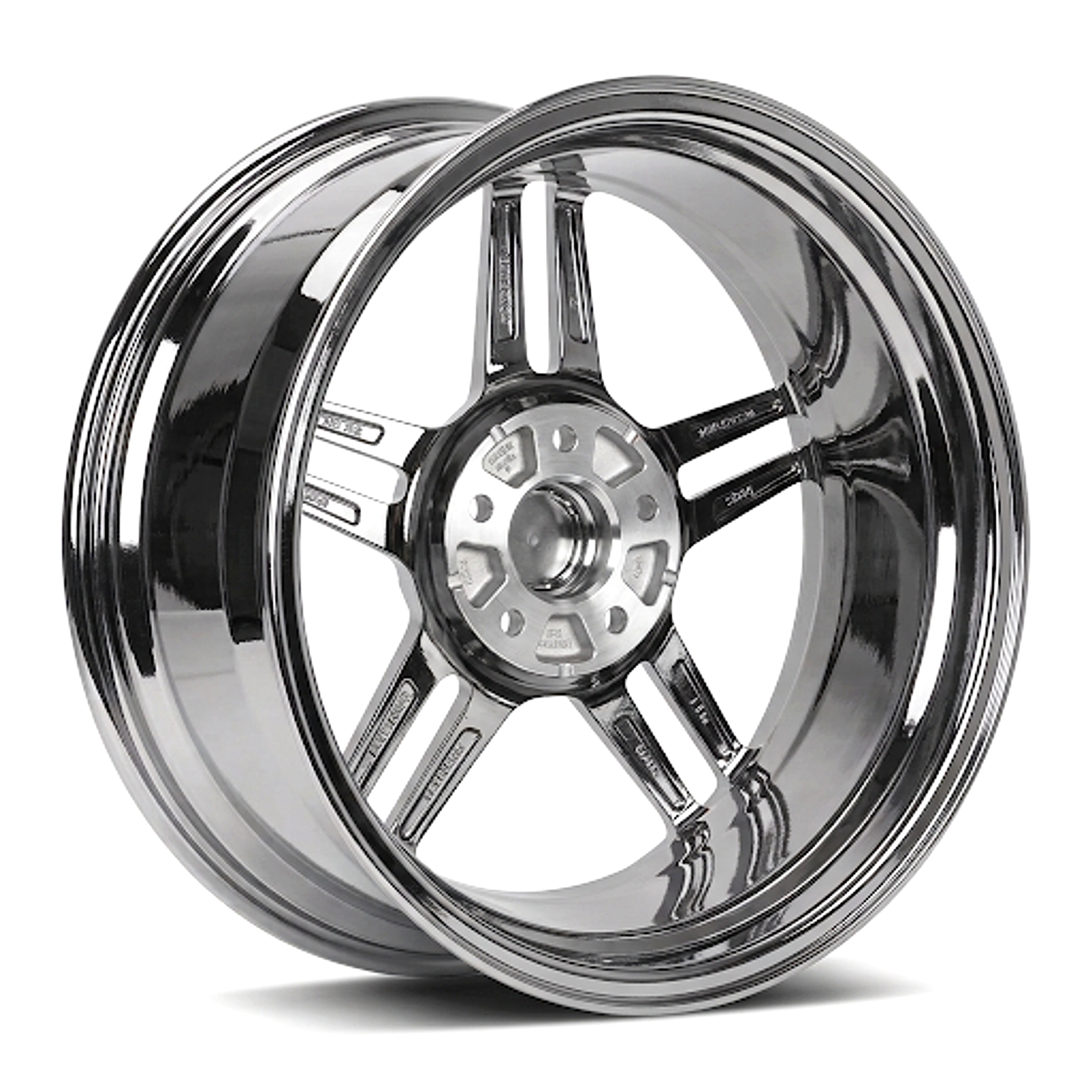 CS-Chrome Vortex premium forged wheel rear angle