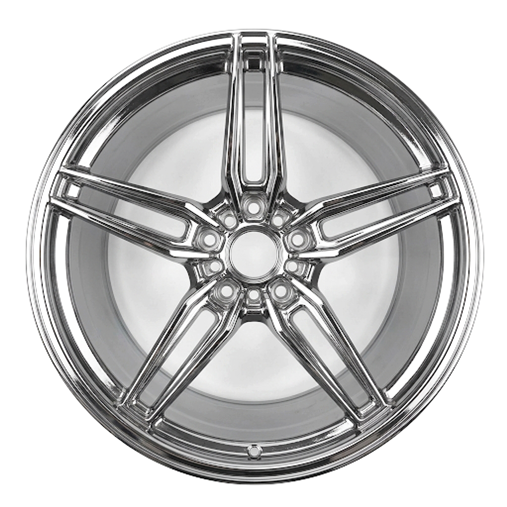 CS-Chrome Vortex premium forged wheel front view