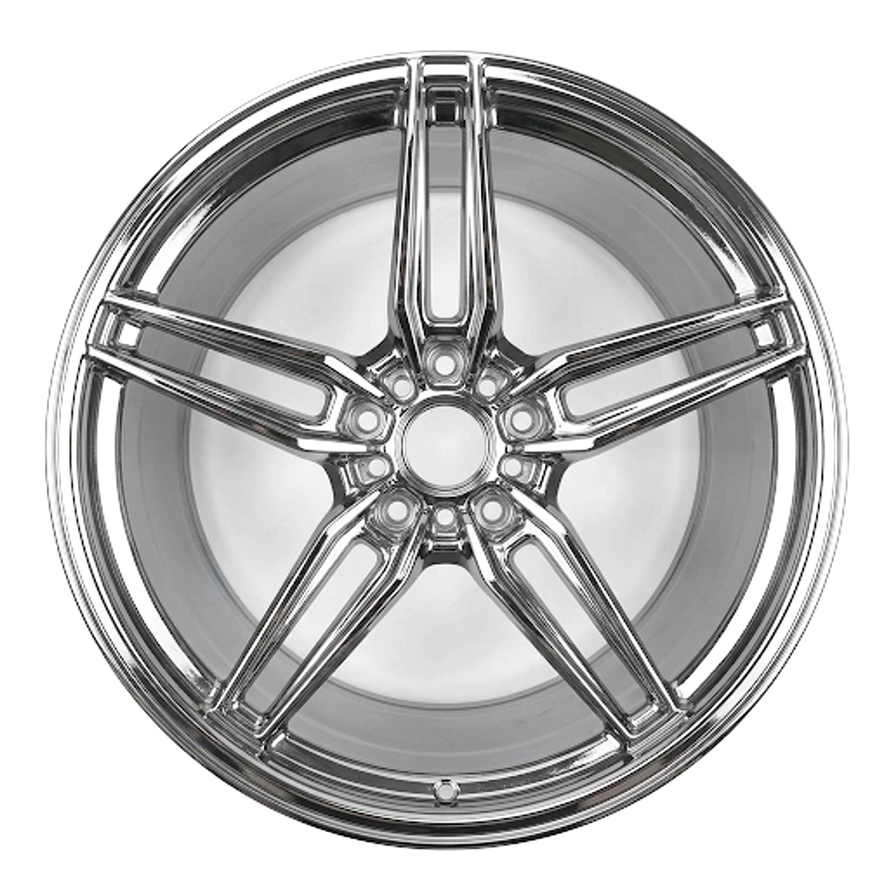 CS-Chrome Vortex premium forged wheel front view