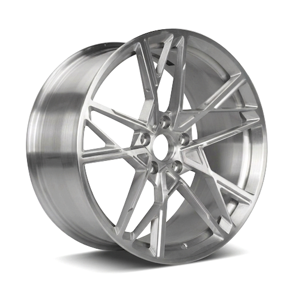 CS-Silver Nova premium forged wheel studio angle 1