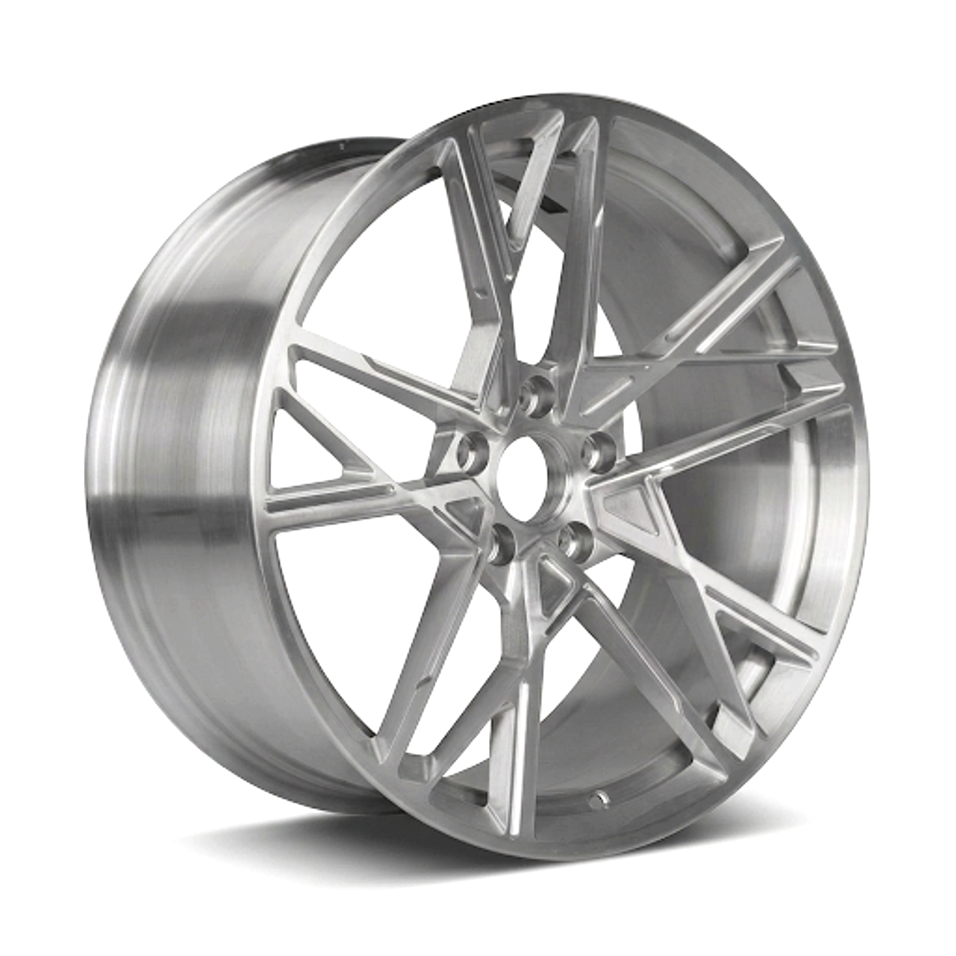 CS-Silver Nova premium forged wheel studio angle 1