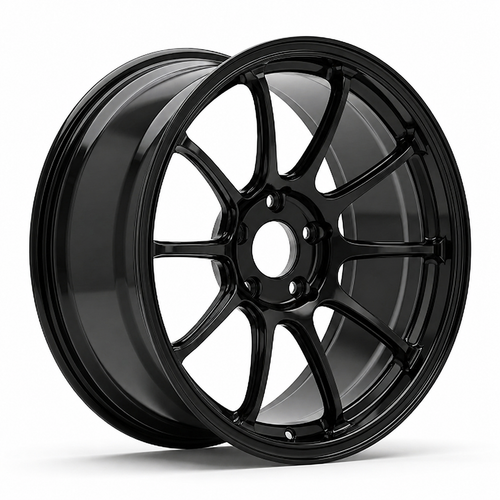 CS-10S Precision black forged wheel studio angle 1 restored