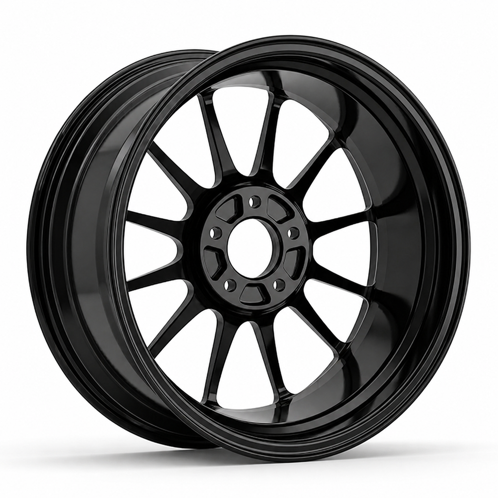 CS-10S Precision black forged wheel rear angle restored