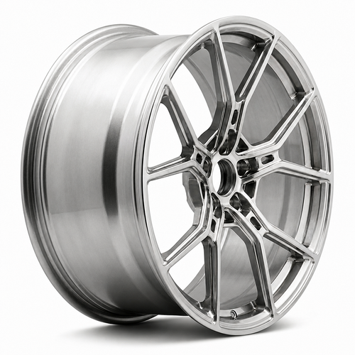 CS-321 Forged silver forged wheel studio angle 1 restored