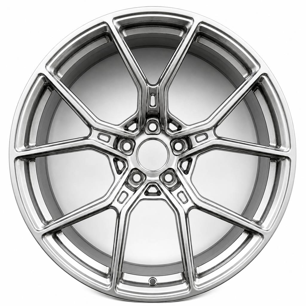 CS-321 Forged silver forged wheel front view restored