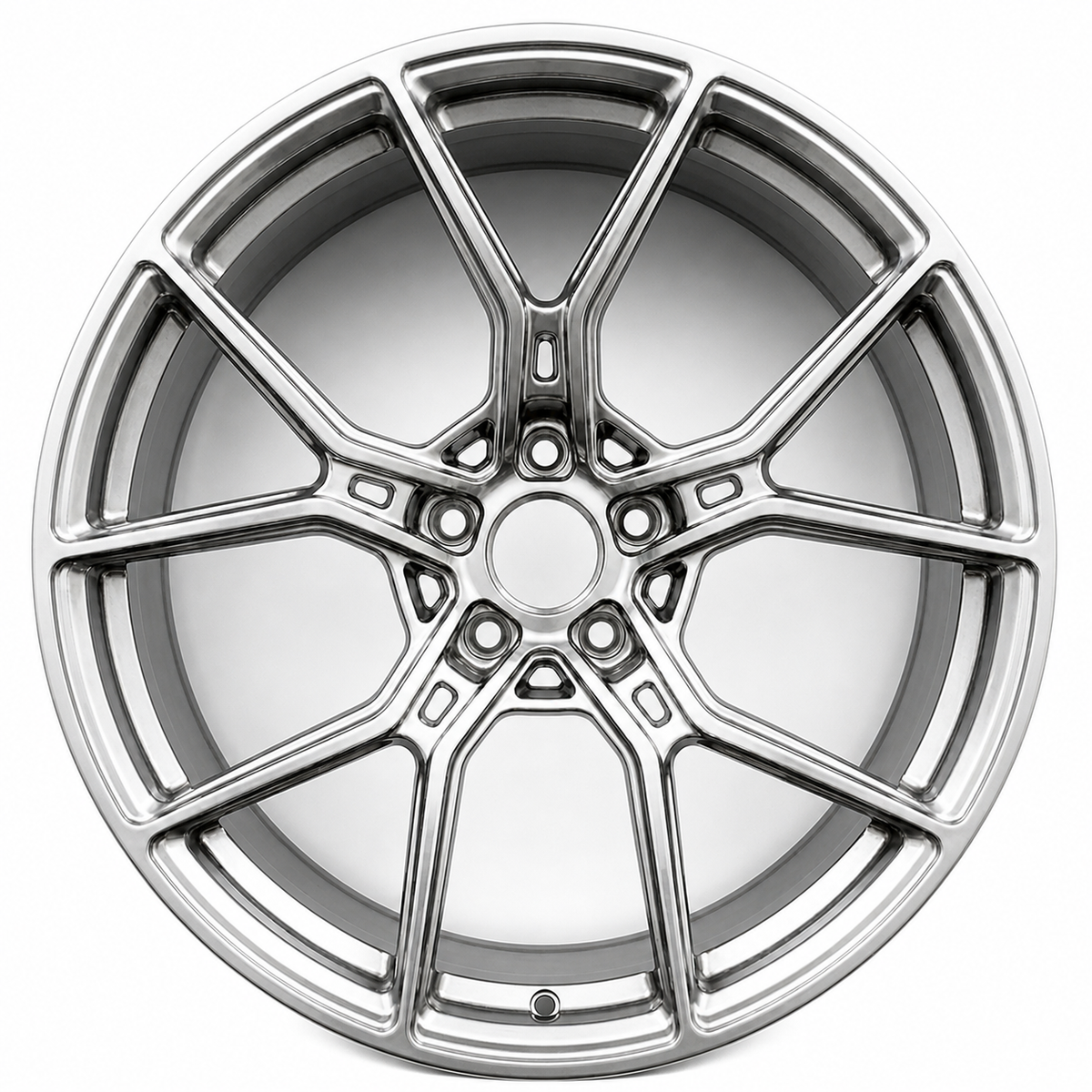 CS-321 Forged silver forged wheel front view restored
