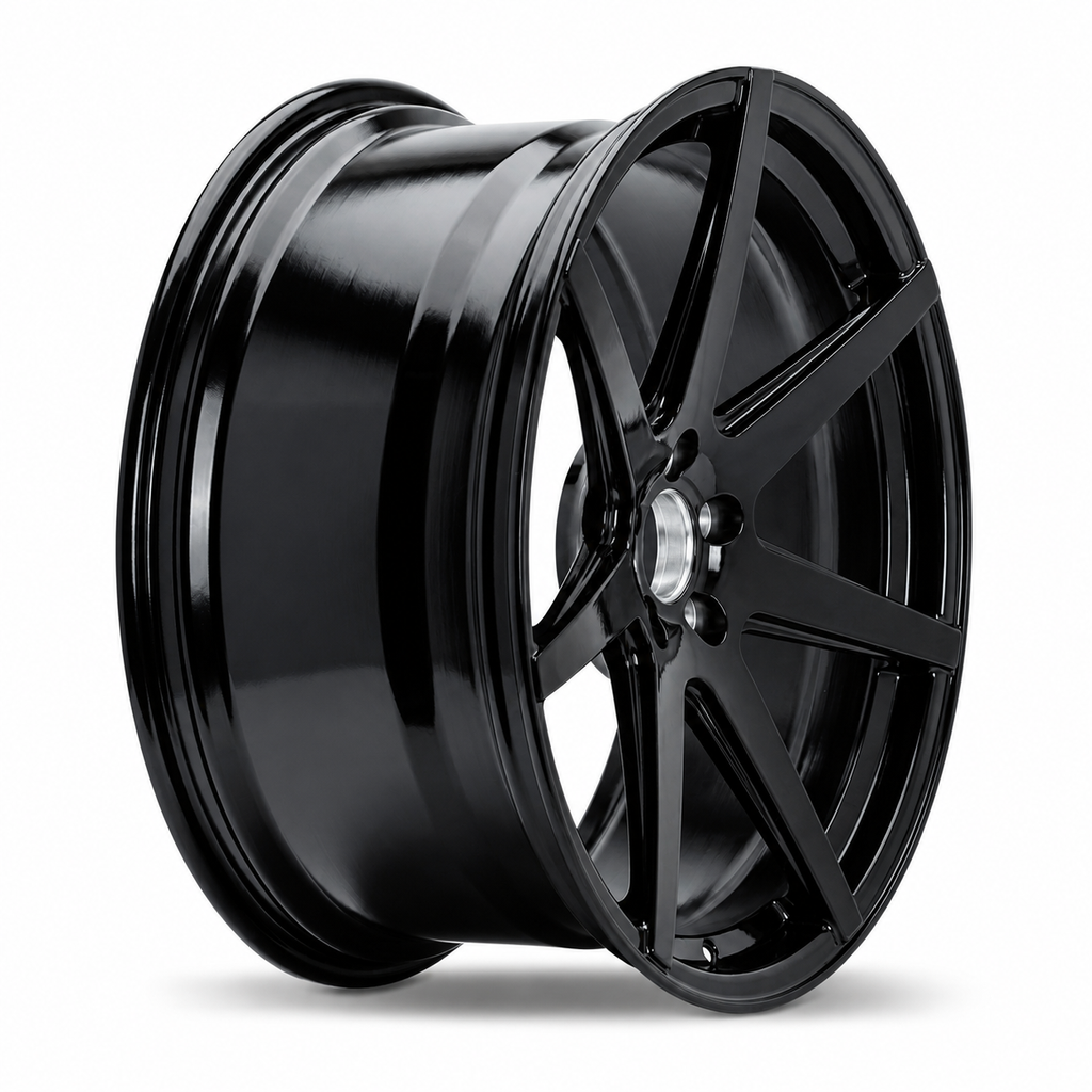 CS-Icon 6 black forged wheel side angle restored