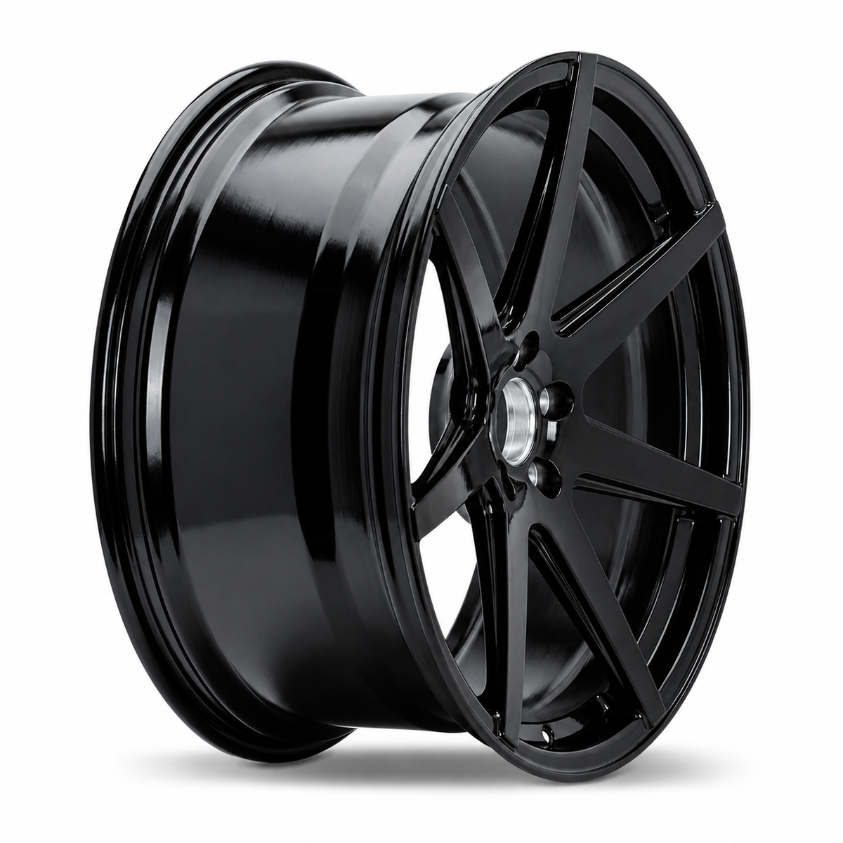 CS-Icon 6 black forged wheel side angle restored