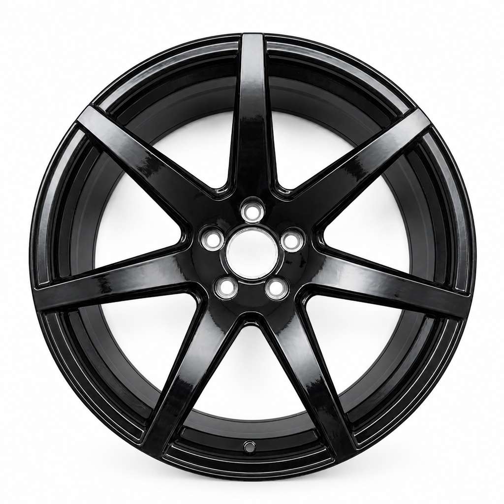 CS-Icon 6 black forged wheel front view restored