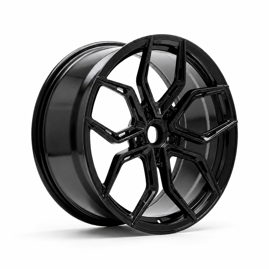 CS-Kinetic black forged wheel studio angle 1 restored