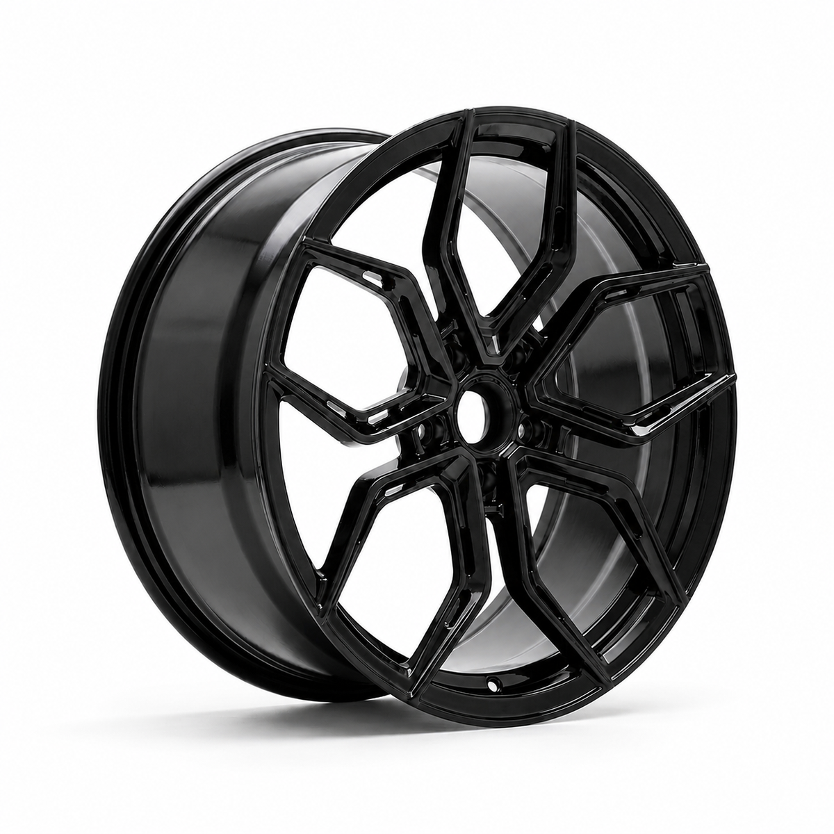 CS-Kinetic black forged wheel studio angle 1 restored