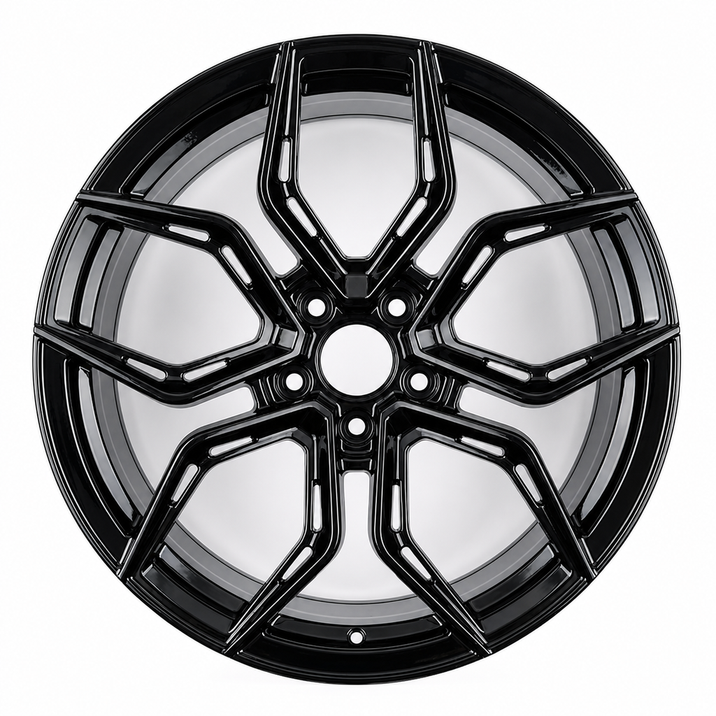 CS-Kinetic black forged wheel front view restored