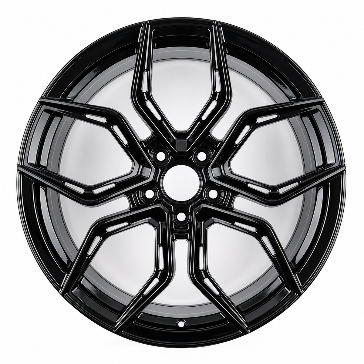 CS-Kinetic black forged wheel front view restored