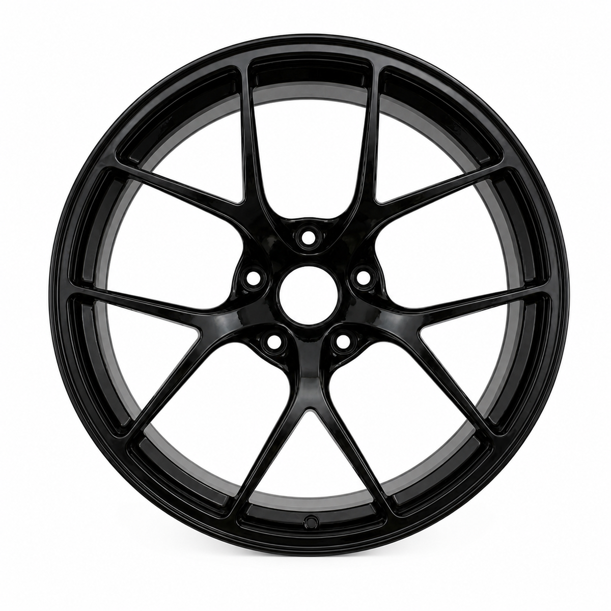 CS-Sprint Evo black forged wheel front view restored