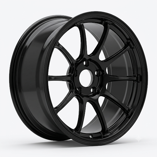 CS-10S Precision black forged wheel studio angle 1