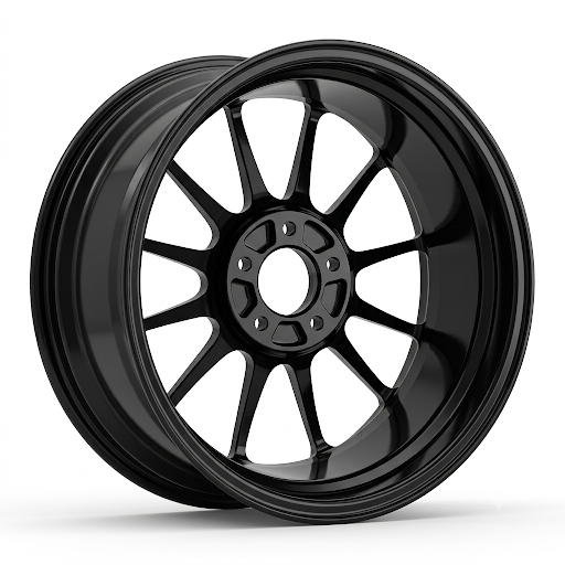 CS-10S Precision black forged wheel rear angle