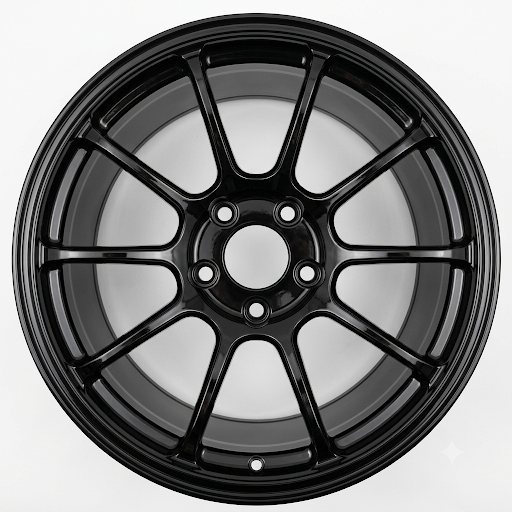 CS-10S Precision black forged wheel front view